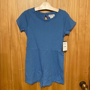 Chic Blue Short Sleeve Romper